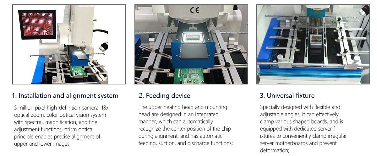 Semi automatic rework station